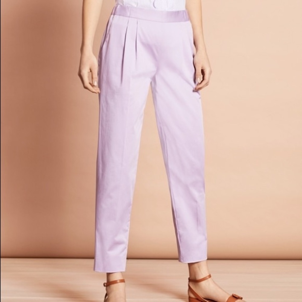 Brooks Brothers Mid-Rise Lilac Trousers - Picture 2 of 2
